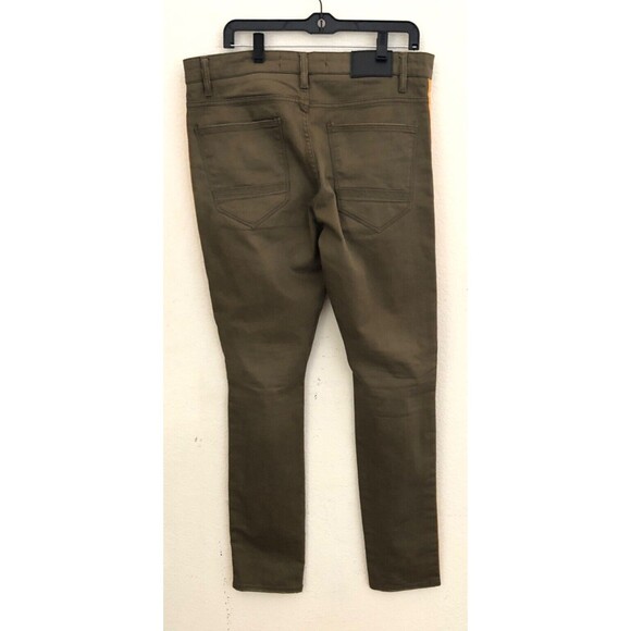 Jordan Craig Legacy Edition Jeans AARON ripped Olive Green slim 34 x 32 knee - Picture 3 of 8